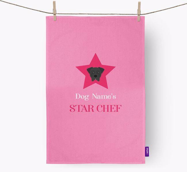 '{dogsName}'s Star Chef' - Personalized {breedFullName} Dish Towel